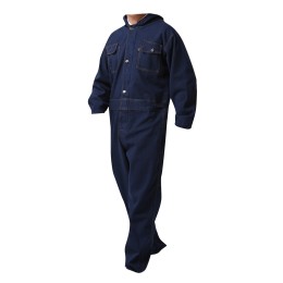 SKWK003 long-sleeved one-piece overalls hooded men's cotton thickened electric welding overalls denim one-piece auto repair wear protective clothing  jeans coverall SKWK003 long-sleeved one-piece overalls hooded men's cotton thickened electric welding overalls denim one-piece auto repair wear protective clothing  jeans coverall